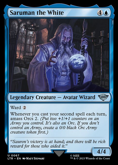 MTG Saruman the White LTR 067 Regular Foil