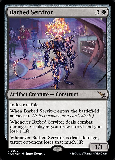 MTG Barbed Servitor MKM 077 Regular Foil