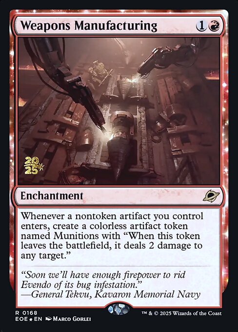 MTG Weapons Manufacturing PEOE 168s Prerelease Foil