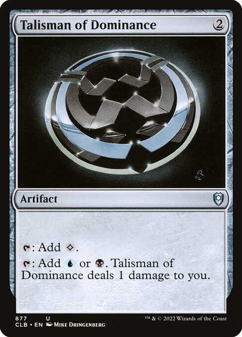 MTG Talisman of Dominance CLB 877 Commander Deck Nonfoil