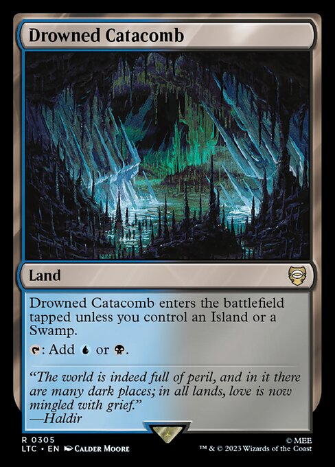 MTG Drowned Catacomb LTC 305 Alternate Art Nonfoil