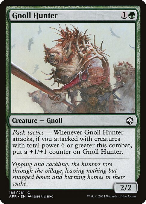 MTG Gnoll Hunter AFR 185 Regular Nonfoil