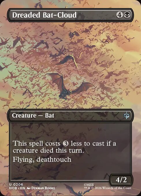 MTG Dreaded Bat-Cloud HOB 206 Alternate Art Foil
