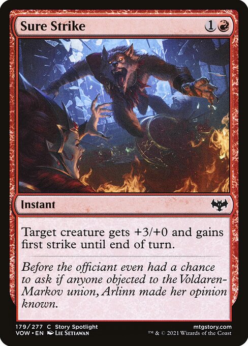 MTG Sure Strike VOW 179 Standard Foil front