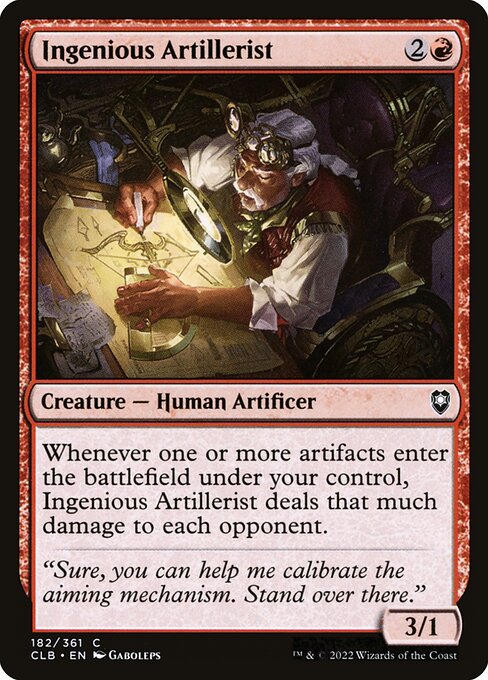 MTG Ingenious Artillerist CLB 182 Regular Foil