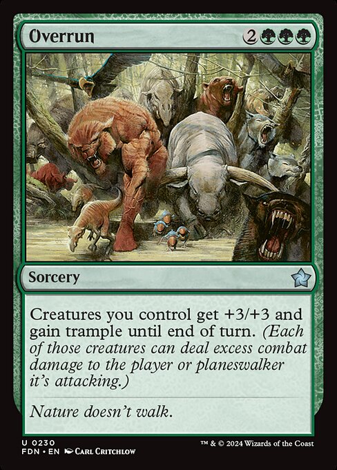MTG Overrun FDN 230 Regular Foil