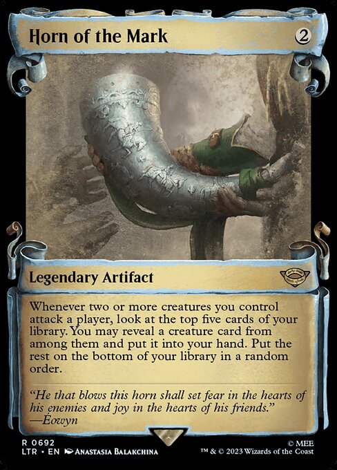 MTG Horn of the Mark LTR 692 Showcase Scrolls of Middle-earth Silver Foil