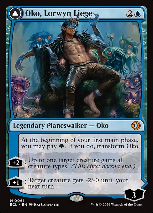 MTG Oko, Lorwyn Liege // Oko, Shadowmoor Scion ECL 061 Regular Foil