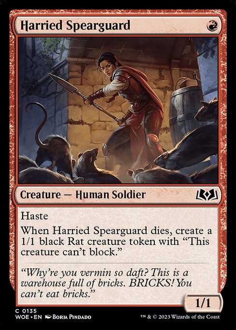 MTG Harried Spearguard WOE 135 Regular Nonfoil