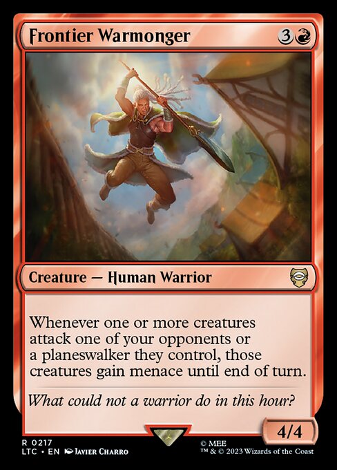MTG Frontier Warmonger LTC 217 Alternate Art Nonfoil