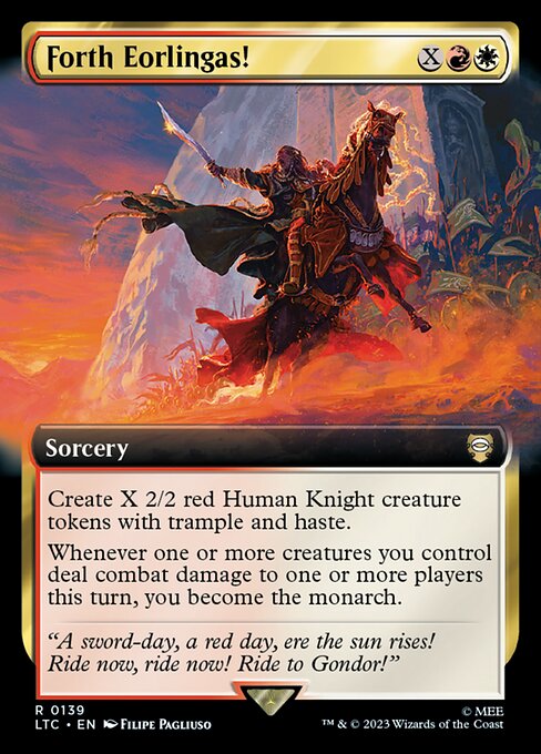 MTG Forth Eorlingas! LTC 139 Extended Art Nonfoil