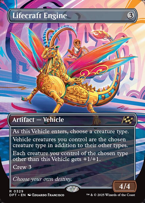 MTG Lifecraft Engine DFT 329 Borderless Revved Up Nonfoil