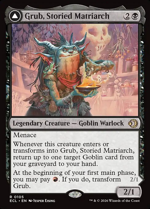 MTG Grub, Storied Matriarch // Grub, Notorious Auntie ECL 105 Regular Nonfoil
