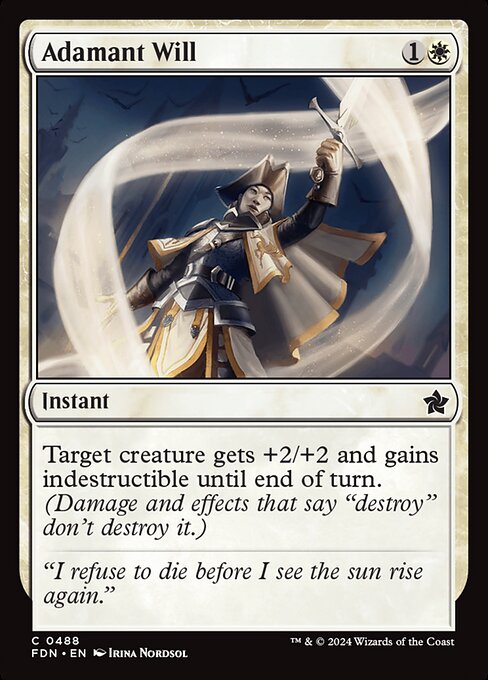 MTG Adamant Will FDN 488 Beginner Box Nonfoil