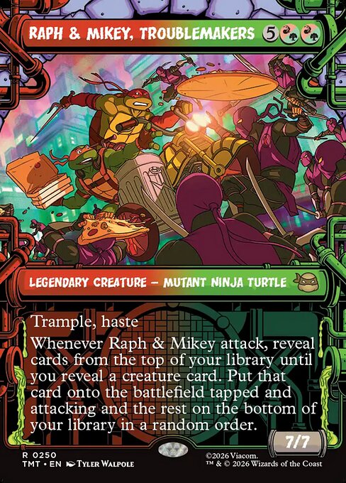 MTG Raph & Mikey, Troublemakers TMT 250 Sewer Frame Foil