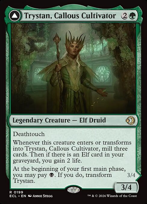 MTG Trystan, Callous Cultivator // Trystan, Penitent Culler ECL 199 Regular Foil