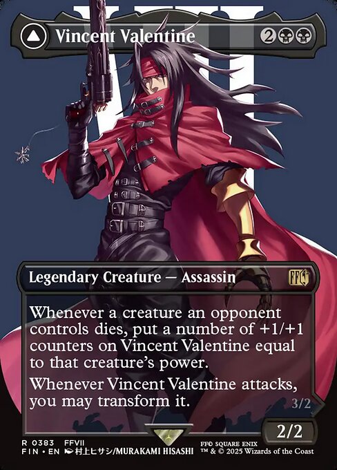 MTG Vincent Valentine // Galian Beast FIN 383 Borderless Character Foil