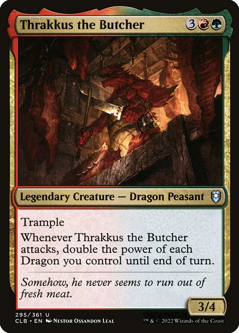 MTG Thrakkus the Butcher CLB 295 Regular Foil