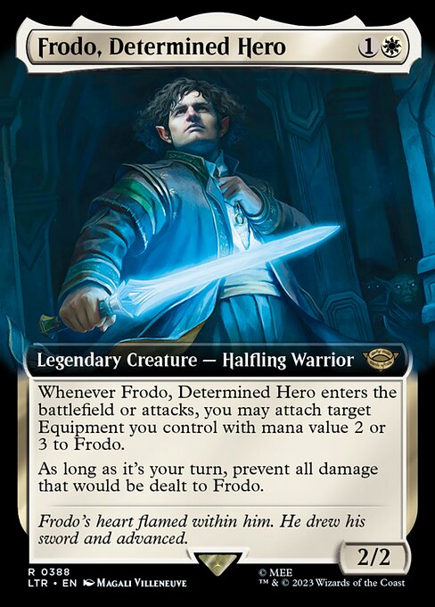 MTG Frodo, Determined Hero LTR 388 Extended Art Nonfoil