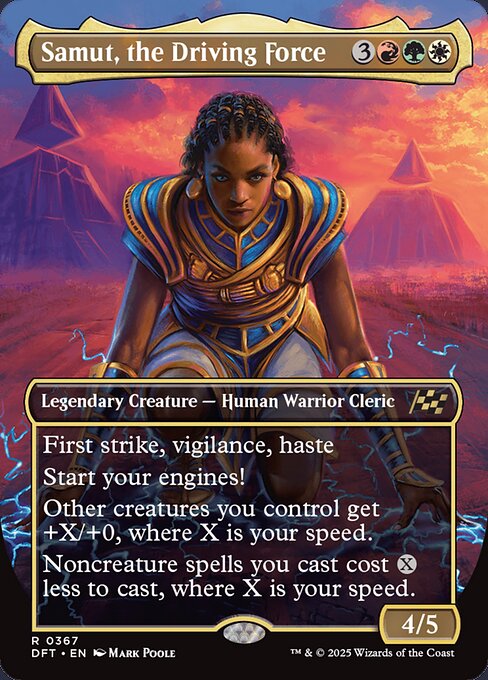MTG Samut, the Driving Force DFT 367 Borderless Legendary Nonfoil
