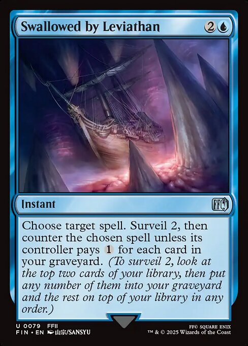 MTG Swallowed by Leviathan FIN 079 Regular Foil