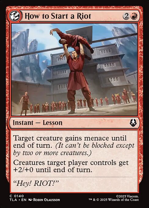 MTG How to Start a Riot TLA 140 Regular Foil