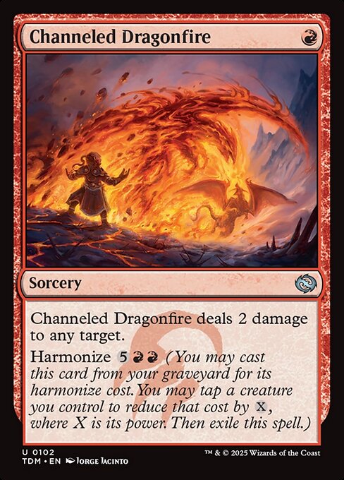 MTG Channeled Dragonfire TDM 102 Regular Nonfoil