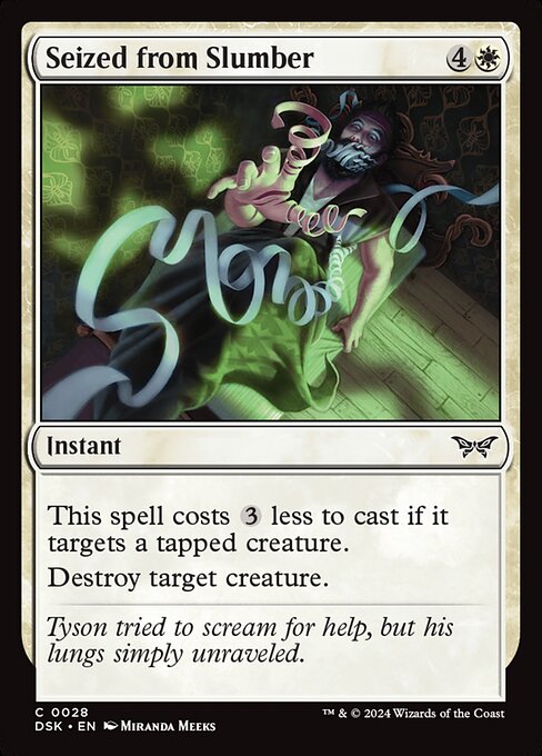 MTG Seized from Slumber DSK 028 Regular Nonfoil