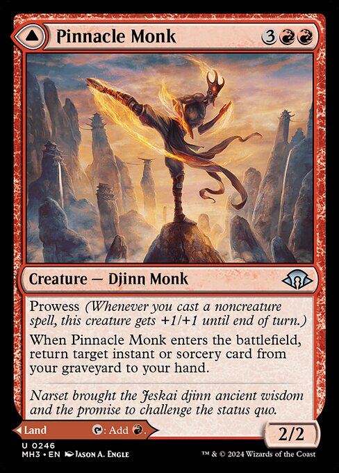 MTG Pinnacle Monk // Mystic Peak MH3 246 Regular Foil