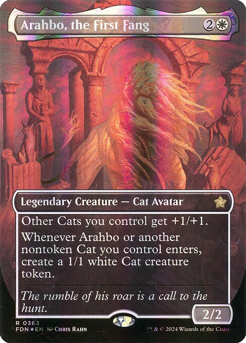 MTG Arahbo, the First Fang FDN 363 Borderless Mana Foil