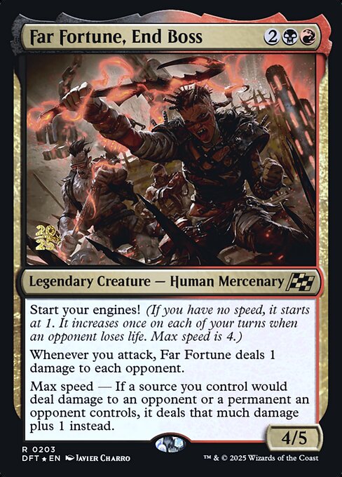 MTG Far Fortune, End Boss PDFT 203s Prerelease Foil