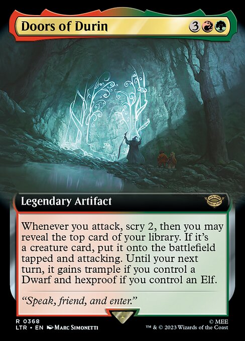 MTG Doors of Durin LTR 368 Extended Art Foil
