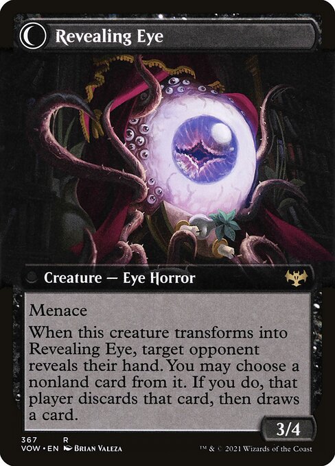 MTG Concealing Curtains // Revealing Eye VOW 367 Extended Art Foil reverse