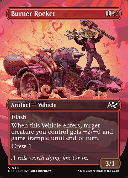 MTG Burner Rocket DFT 311 Borderless Revved Up Nonfoil