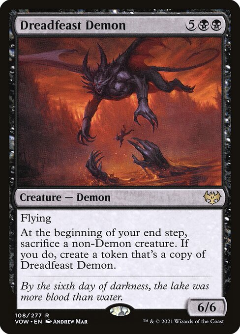 MTG Dreadfeast Demon VOW 108 Standard Foil front