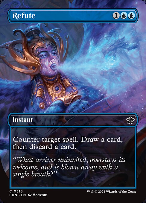 MTG Refute FDN 313 Borderless Nonfoil