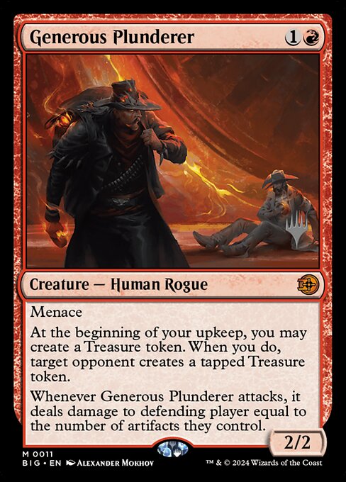 MTG Generous Plunderer PBIG 011p Promo Pack Nonfoil