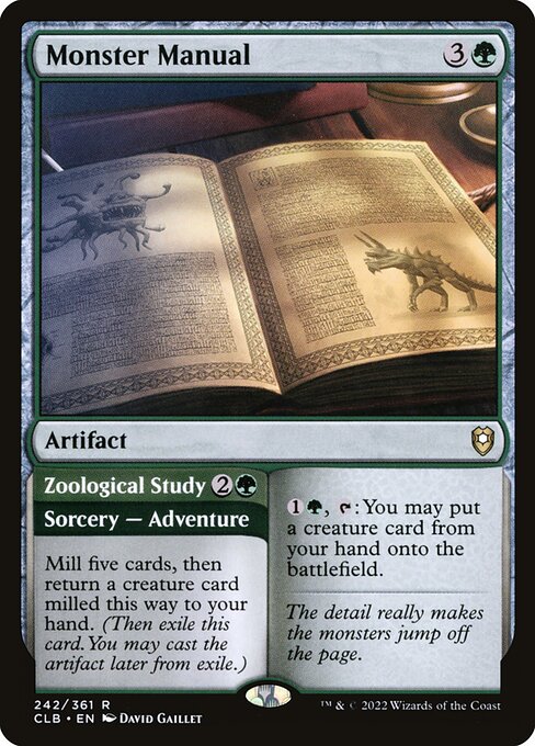 MTG Monster Manual // Zoological Study CLB 242 Regular Nonfoil