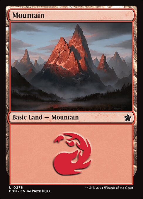MTG Mountain FDN 278 Regular Foil