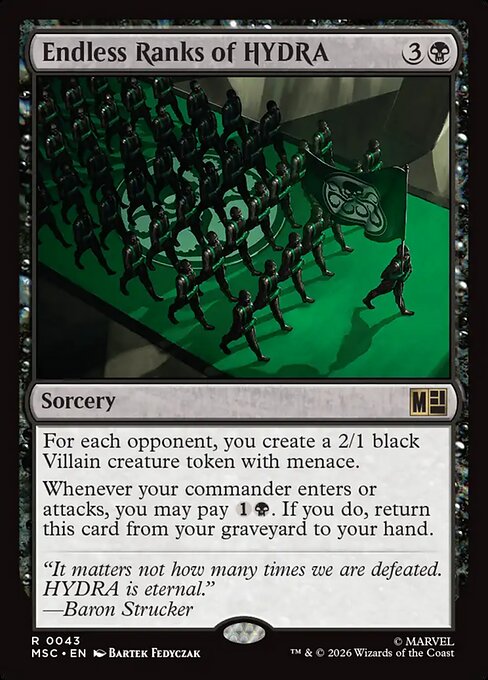 MTG Endless Ranks of HYDRA MSC 043 Regular Surge Foil