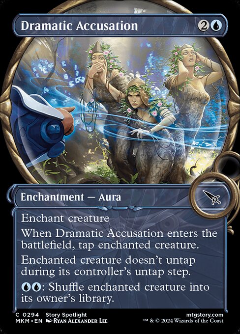 MTG Dramatic Accusation MKM 294 Showcase Magnified Foil