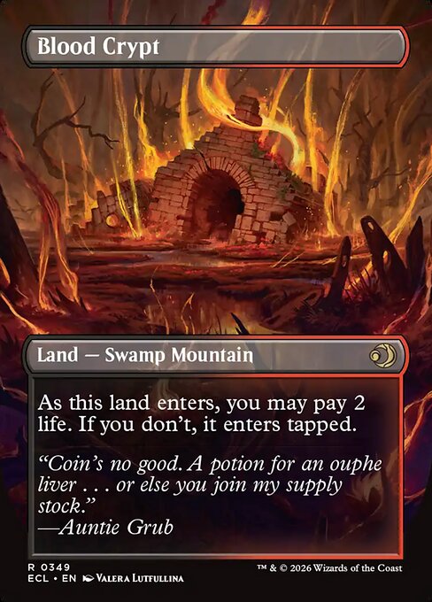 MTG Blood Crypt // Blood Crypt ECL 349 Showcase Ring Nonfoil