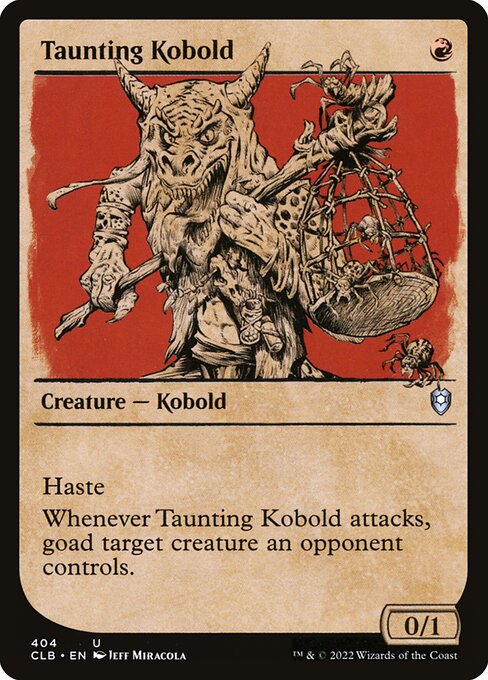 MTG Taunting Kobold CLB 404 Showcase Rulebook Foil