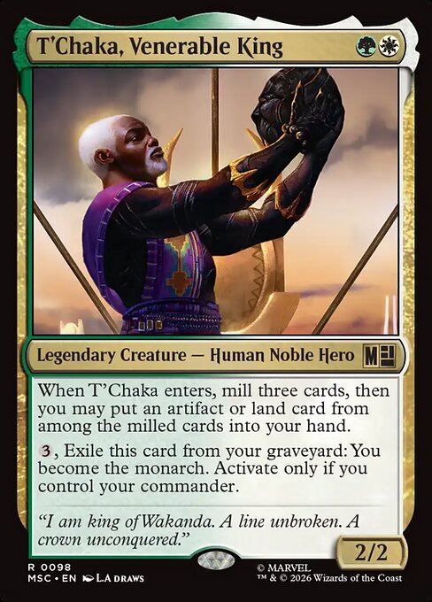 MTG T'Chaka, Venerable King MSC 098 Regular Surge Foil