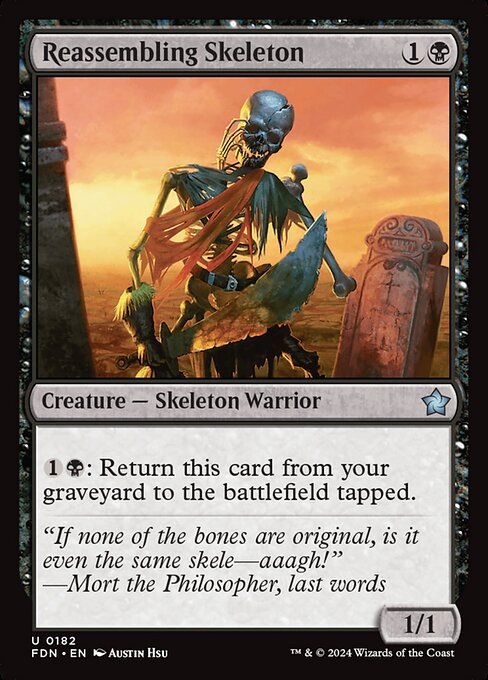 MTG Reassembling Skeleton FDN 182 Regular Foil