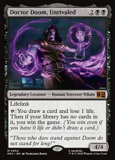 MTG Doctor Doom, Unrivaled MSC 654 Regular Nonfoil
