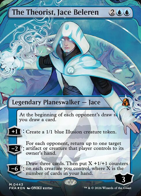MTG The Theorist, Jace Beleren FRA 443 Secret Lair Bundle Foil front