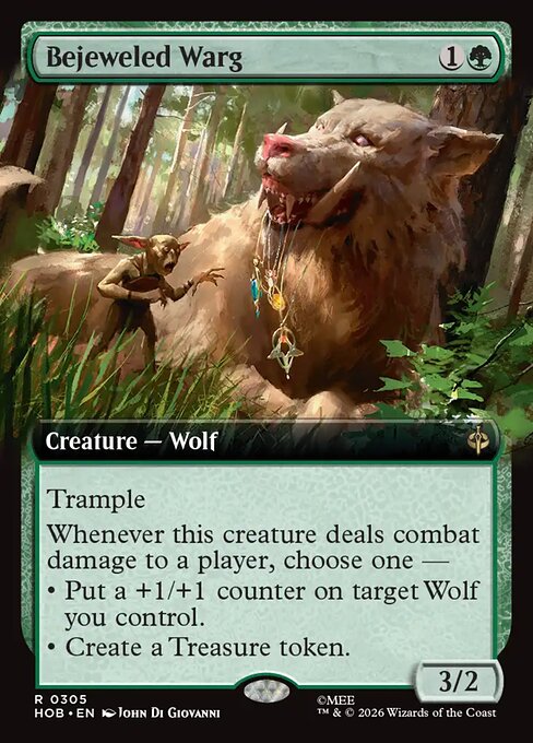 MTG Bejeweled Warg HOB 305 Alternate Art Foil