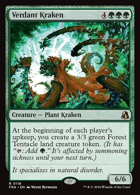 MTG Verdant Kraken FRA 118 Standard Foil front