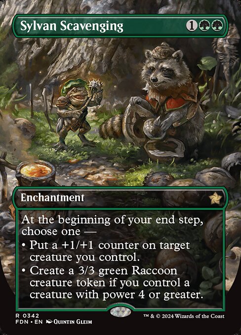 MTG Sylvan Scavenging FDN 342 Borderless Foil